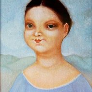 Come Mademoiselle Riviére   olio su tela 20x30   1996