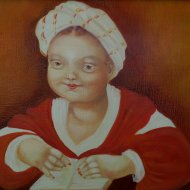 il-libro-di-amelia-      olio su tela     30x40      1999