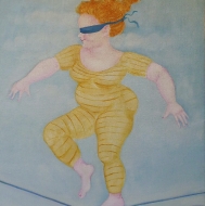 Equilibrio al buio - olio su tela - 50x70 - 2014