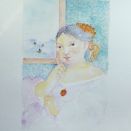 Pensando a Ingres Acquerello    2019